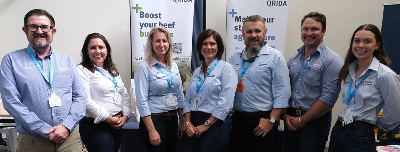 Brooke (centre) and the team representing QRIDA as Silver Partners of the Young Beef Producer's Forum in Roma.